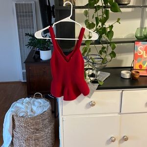 Free people intimately ribbed peplum top